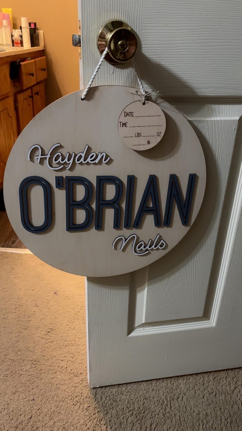 Customer photo review of Hospital Door Hanger - Lucas Blake