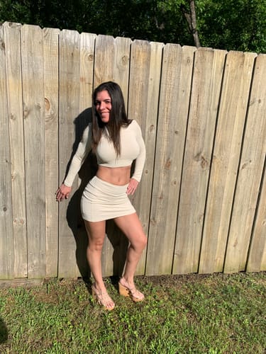 Customer photo review of Sand Snakeskin Skort