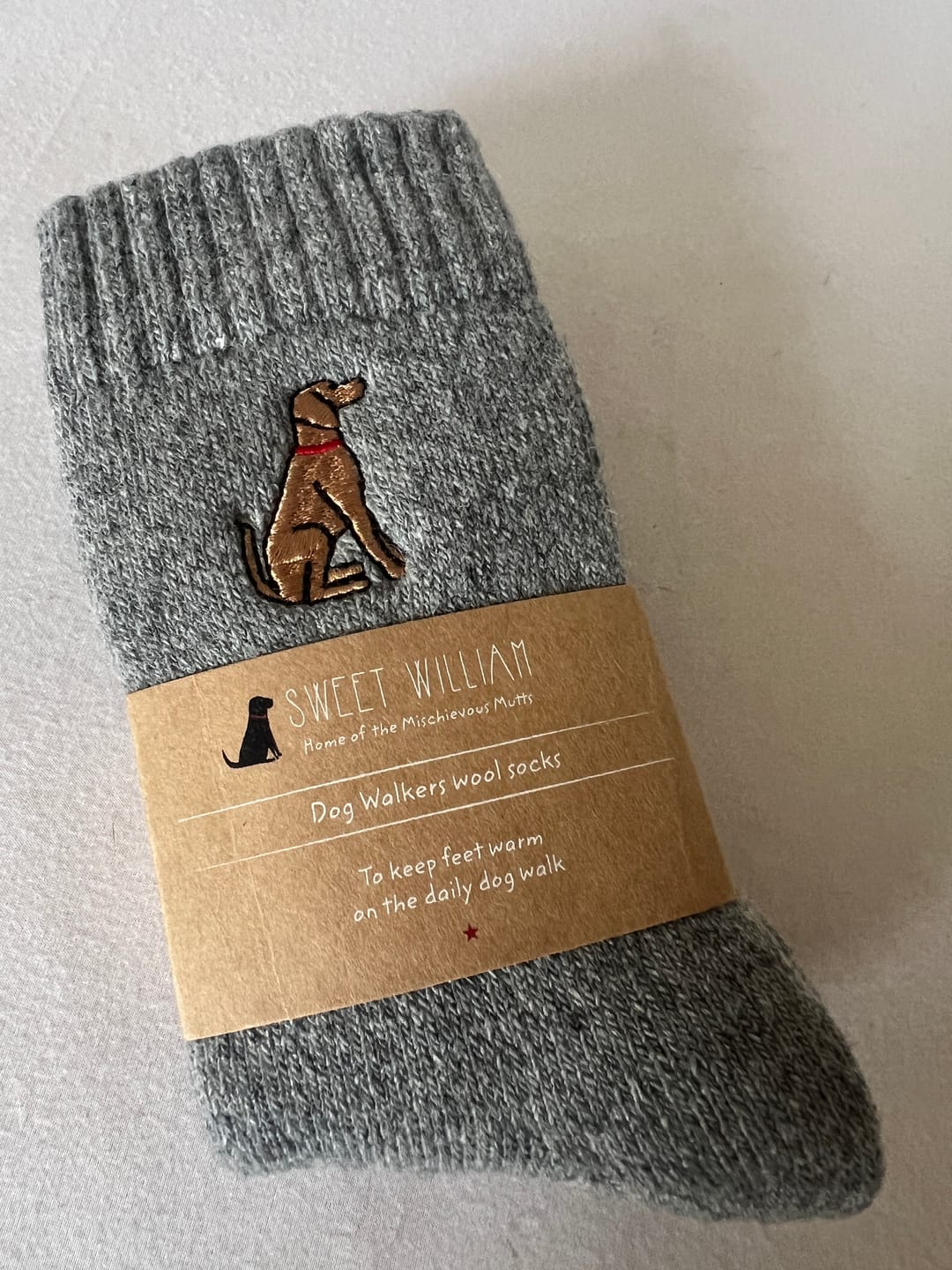 Customer photo review of Sweet William Wollsocken - Blonde Labrador