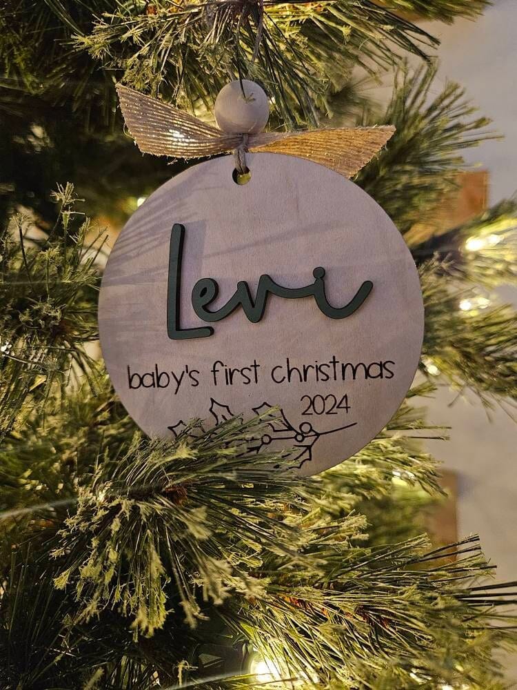 Customer photo review of Baby's First Christmas Ornament 2025