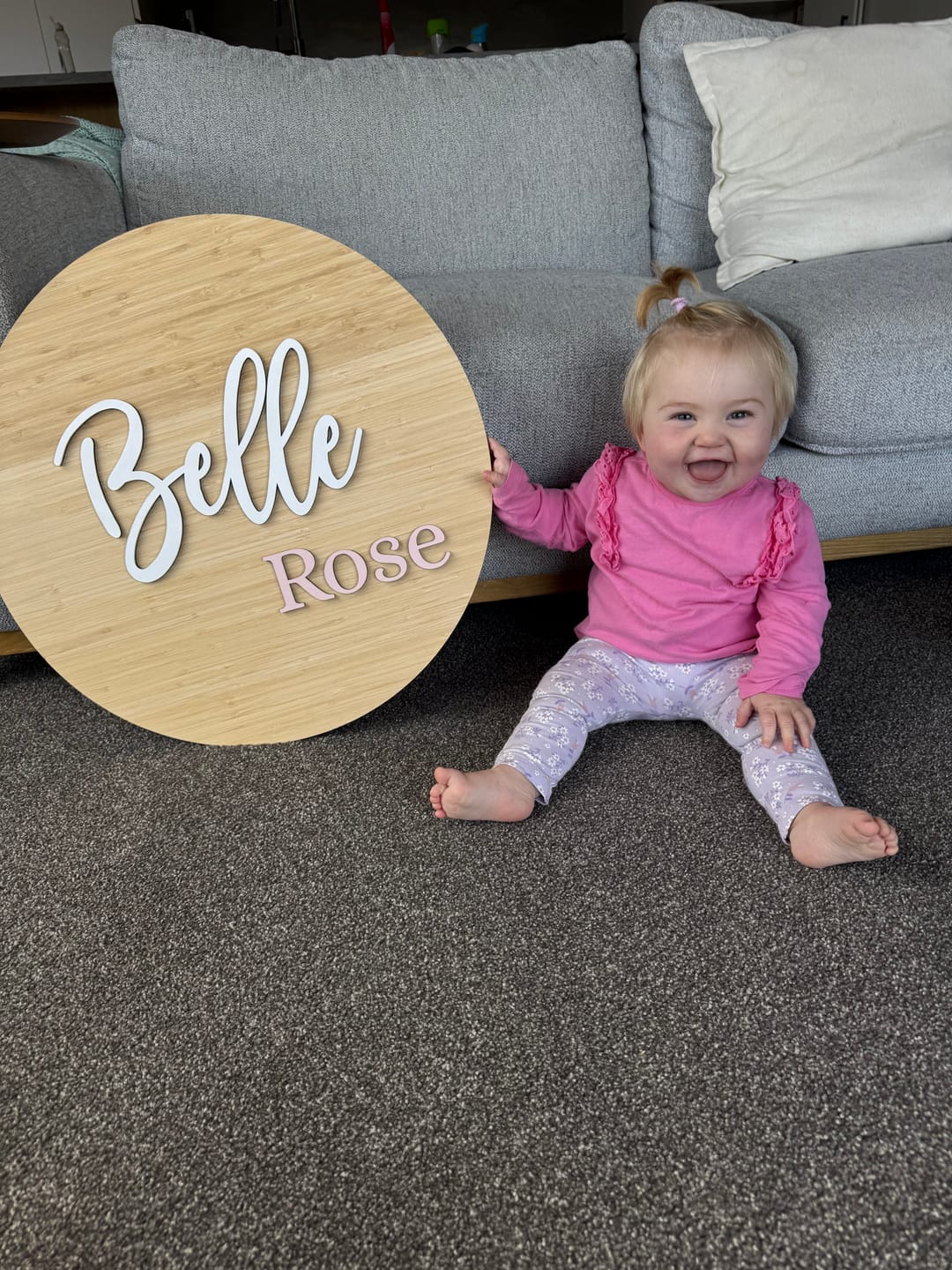 Customer photo review of Two Names On Bamboo Circle