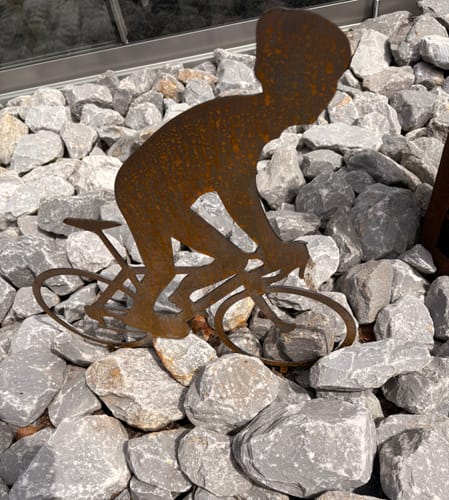 Customer photo review of Gartenstecker Radfahrer