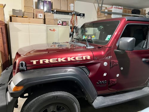 Customer photo review of Custom Hood Lettering | Set of 2