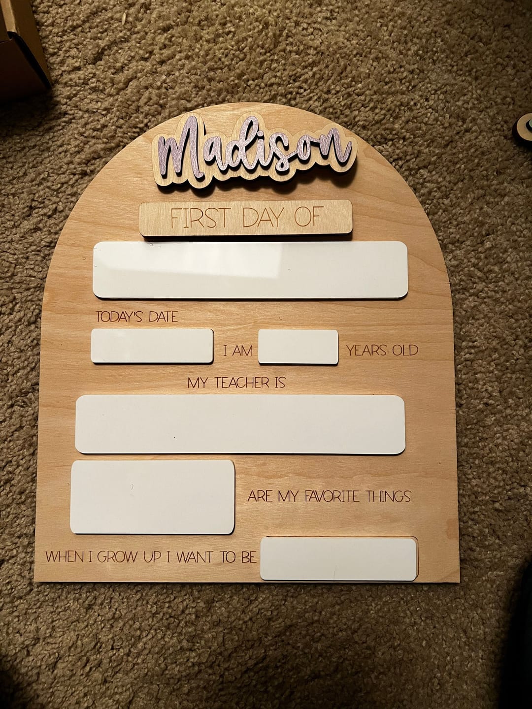 Customer photo review of First Day of School Sign
