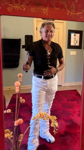 Customer photo review of Mens Solid Color Zipper Short Sleeve T-Shirt SKUK97602