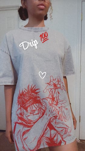 Customer photo review of 2-SIDED CHOSO VINTAGE OVERSIZE TEE