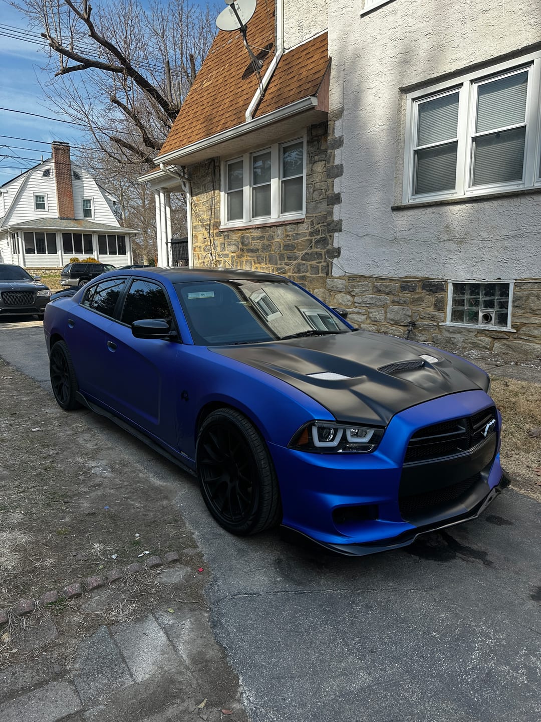 Customer photo review of Satin Chrome Silk Ultramarine Vinyl Wrap