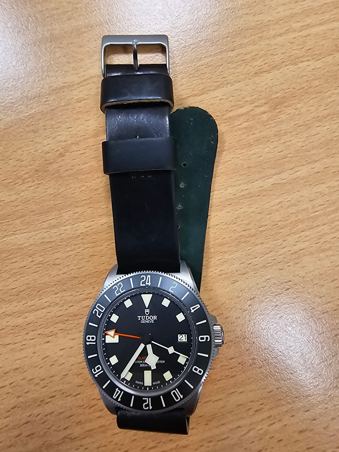 Customer photo review of Safari Shell Cordovan Single-Pass Strap - NEW