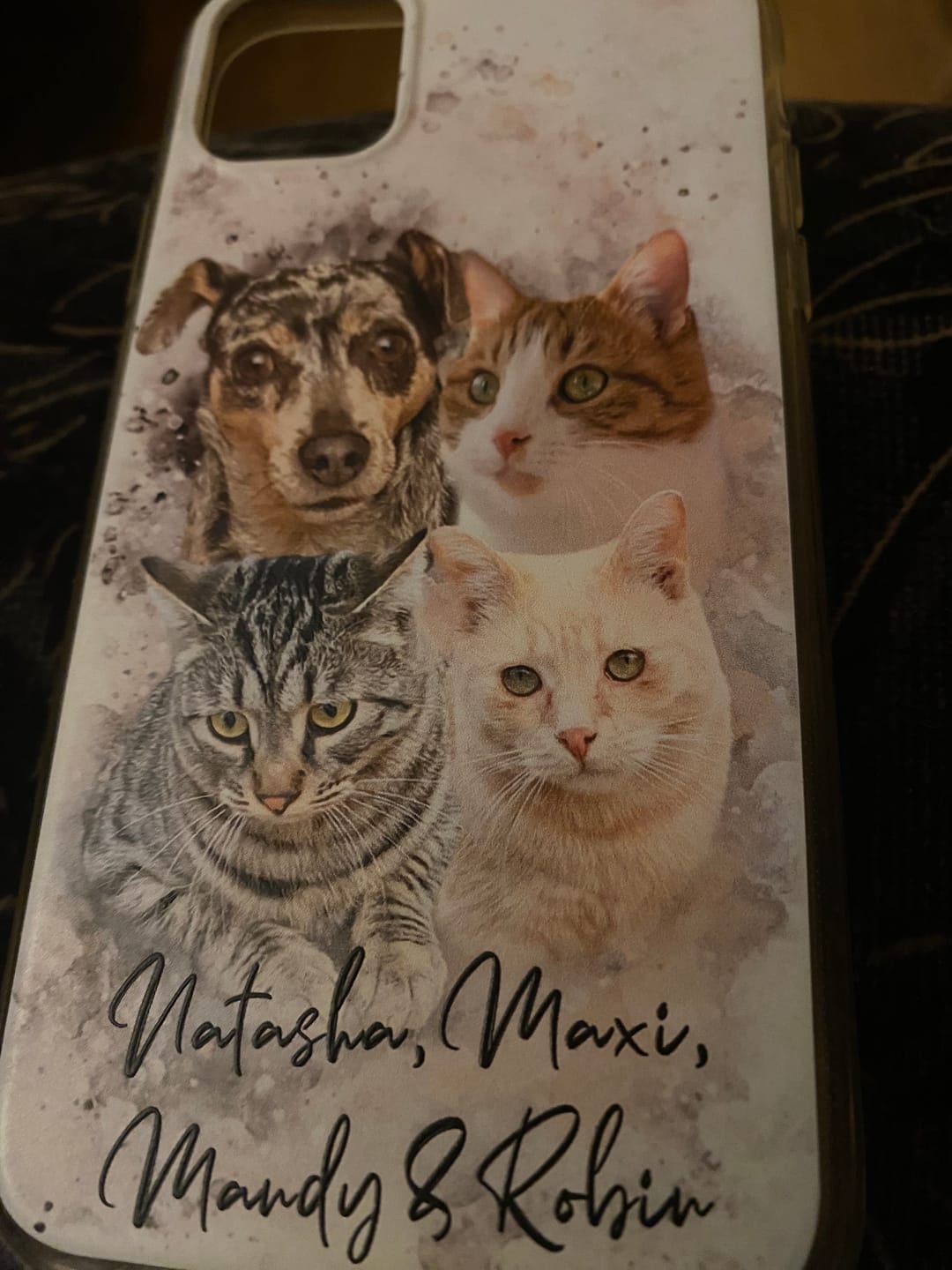 Customer photo review of Personalisierte Portrait Handyhülle – Aquarell Stil