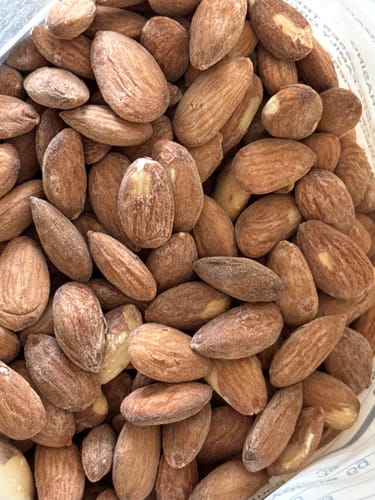 Customer photo review of Regenerative Organic Roasted Salted Almonds | 3 Pound