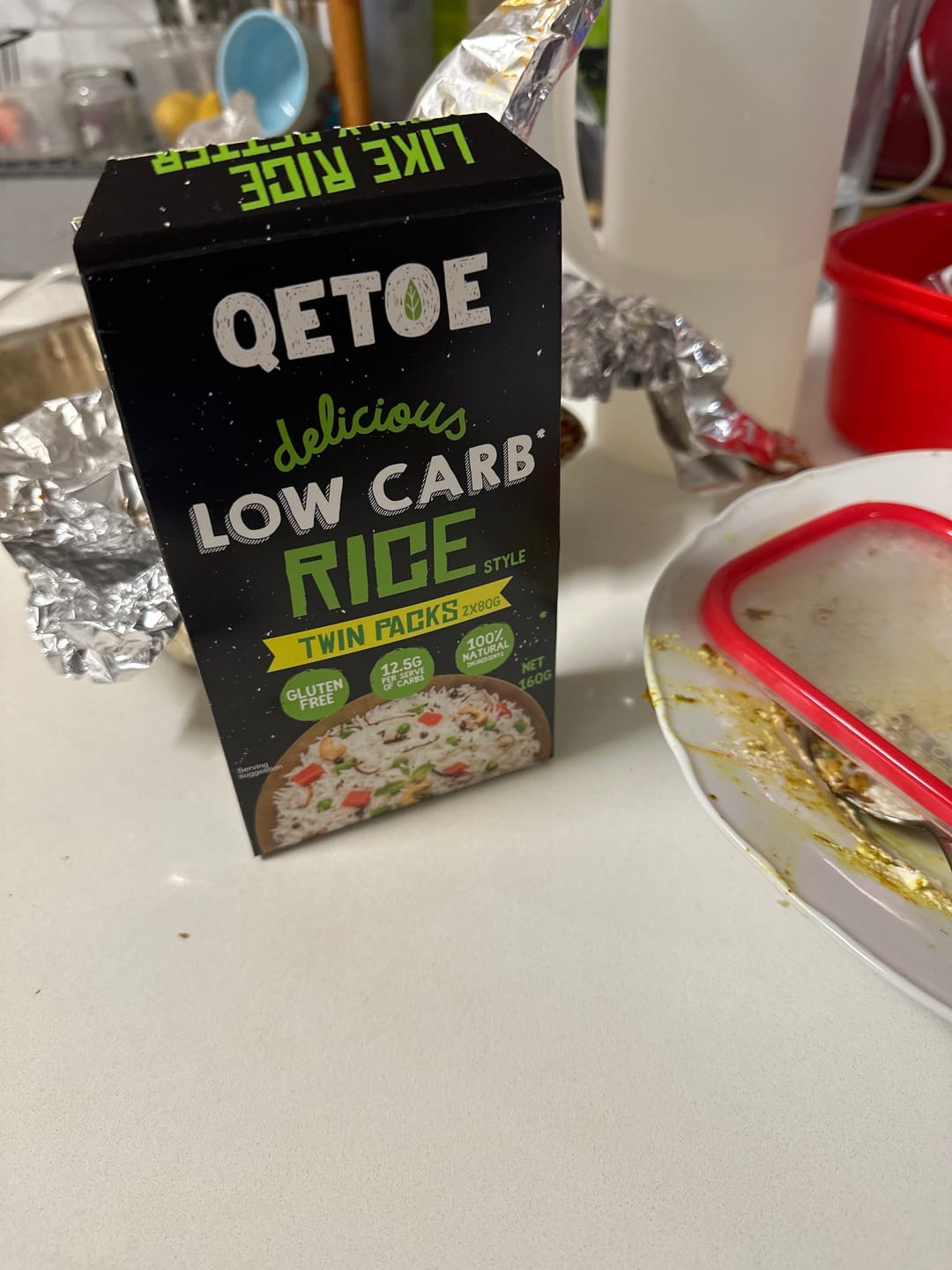 Customer photo review of QETOE Low Carb Rice Value pack - TWIN PACKS - 2 x Qetoe Low Carb Rice 160g