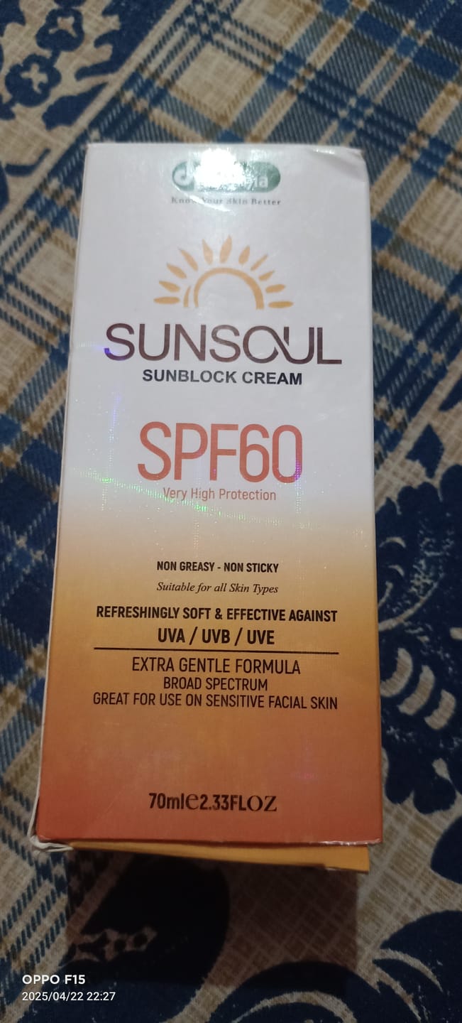 Customer photo review of Sunsoul Sunblock cream