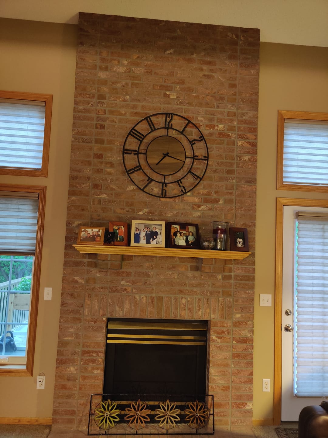 Customer photo review of Wood and Metal Wall Clock