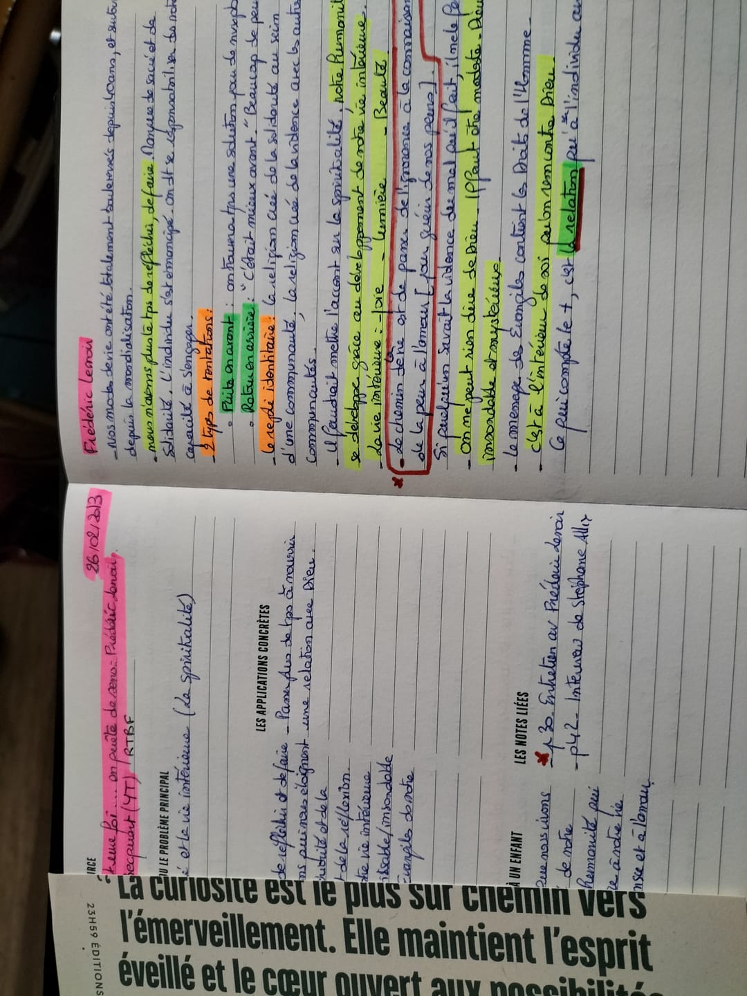 Customer photo review of Le Carnet de la Curiosité