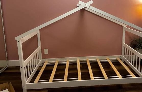 Customer photo review of Toddler House Floor Bed - TWIN SIZE