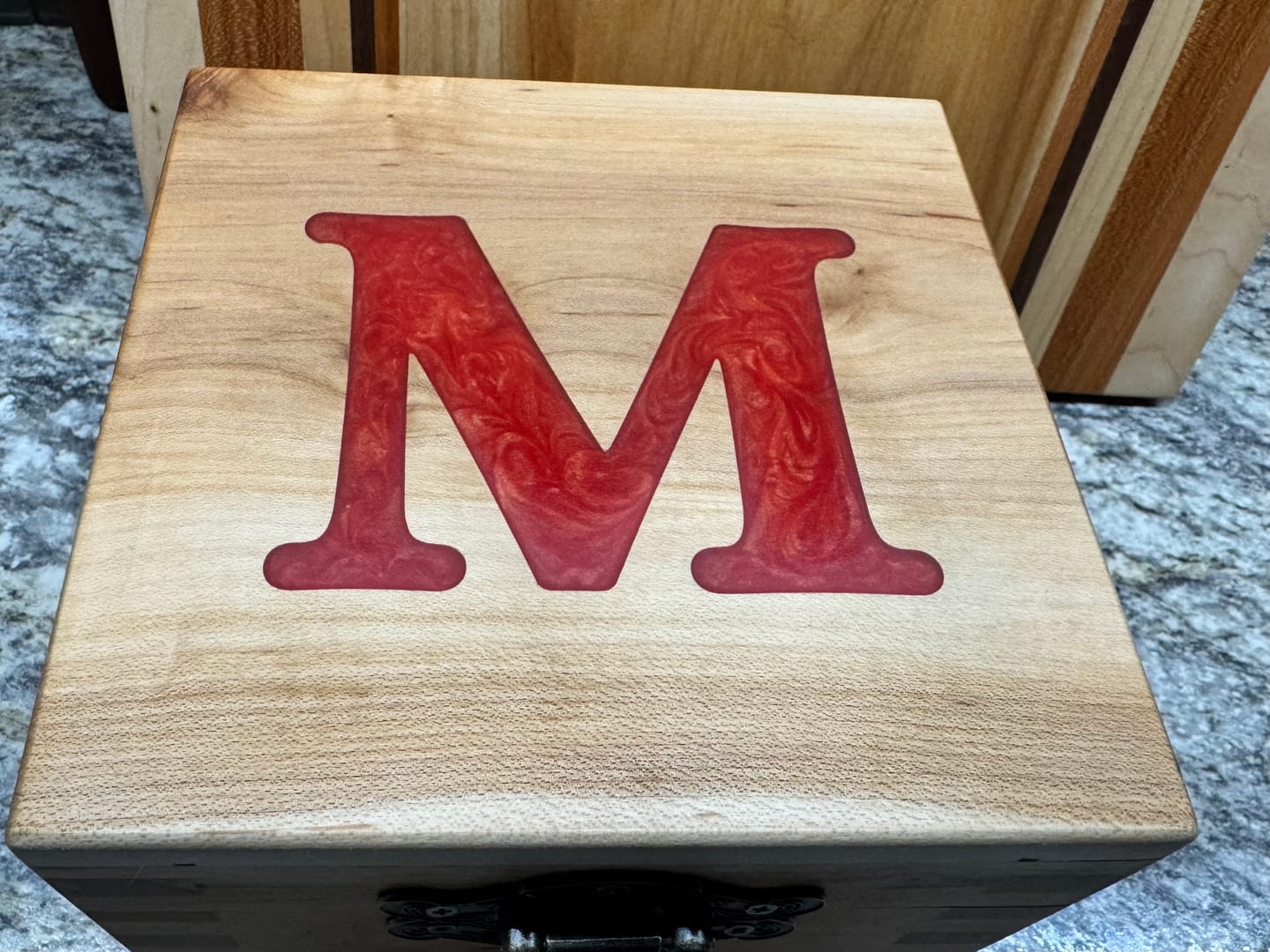 Customer photo review of 5" Letter Acrylic Router Template Set - Alphabet Inlay Template