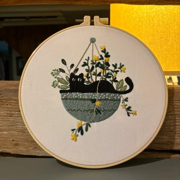 Customer photo review of Rubbyoo Embroidery Kit - Cute Black Cat