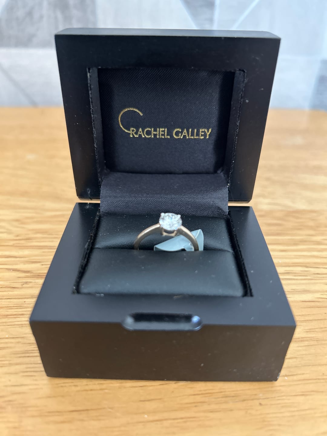 Customer photo review of 1 Ct Solitaire Lab Grown Diamond Ring in 9K Gold