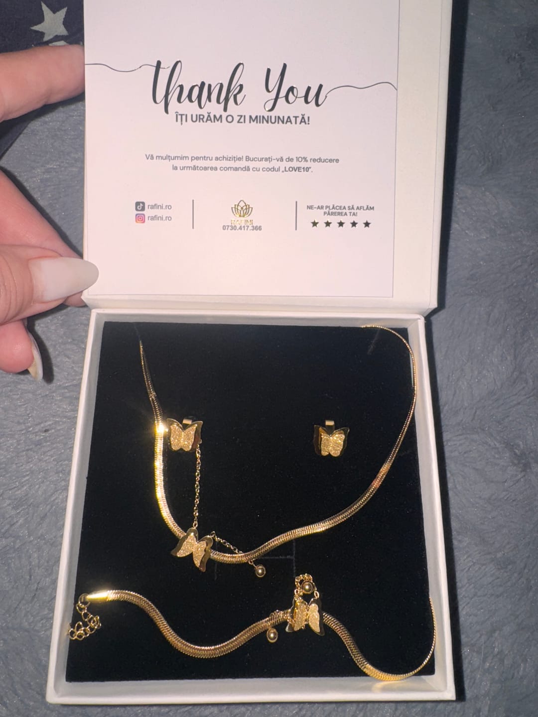 Customer photo review of Set Golden Butterfly