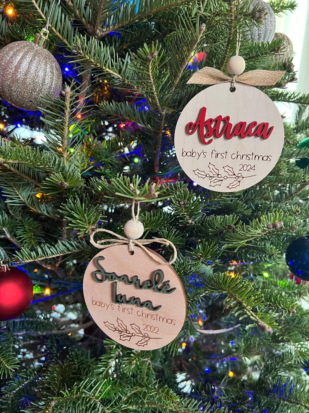 Customer photo review of Baby's First Christmas Ornament 2025