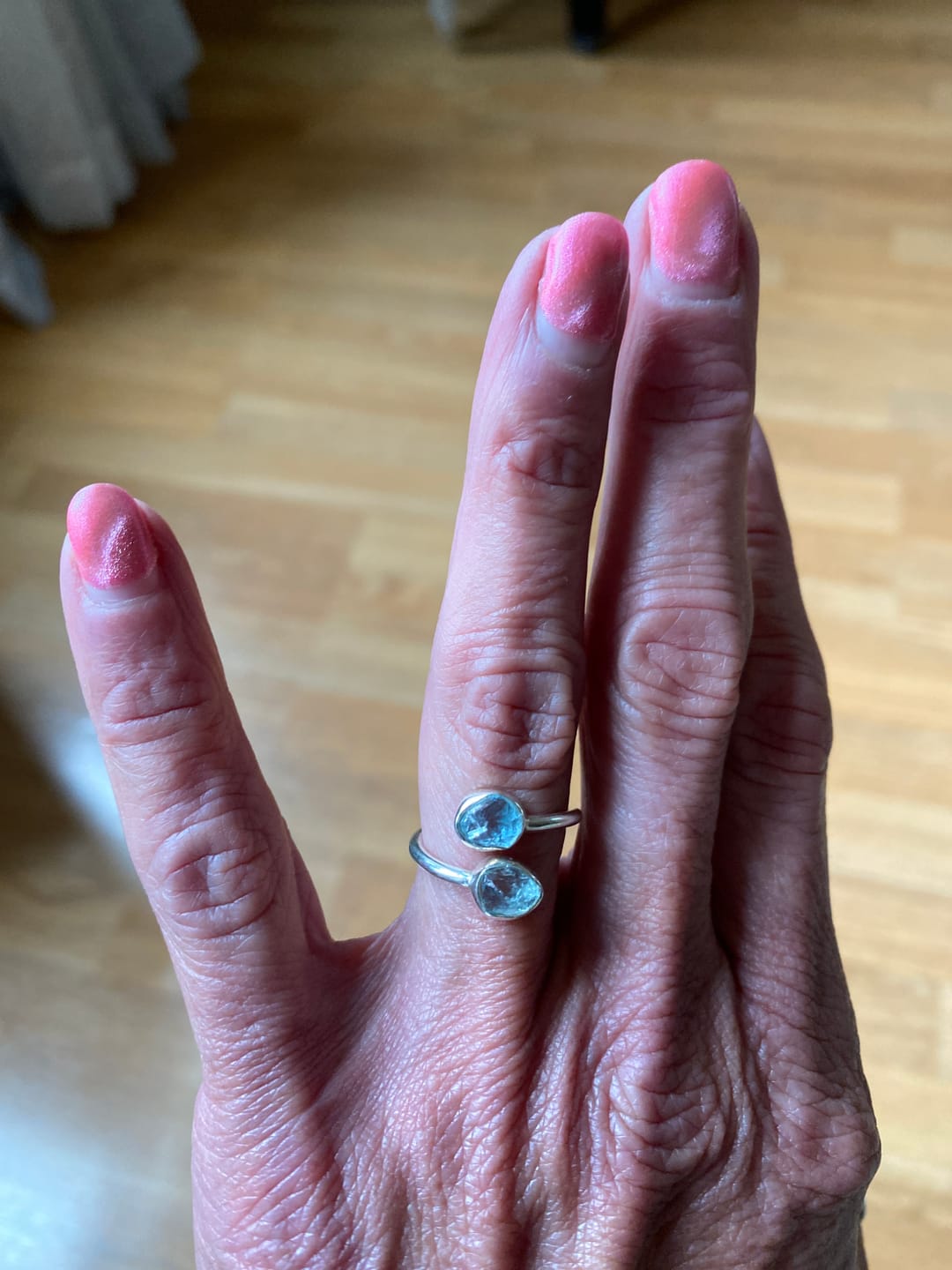 Customer photo review of Aquamarine Rough Jewelry Set