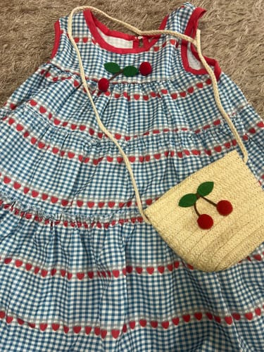 Customer photo review of Sleeveless Cherry Dress With Bag