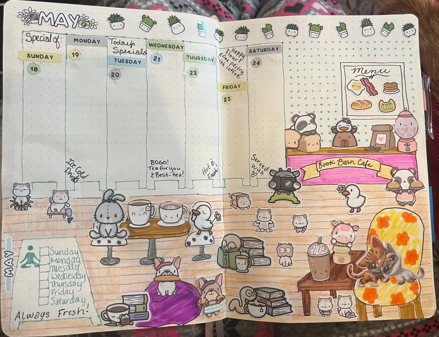 Customer photo review of Getting Cozy with a Good Book Sticker Sheet