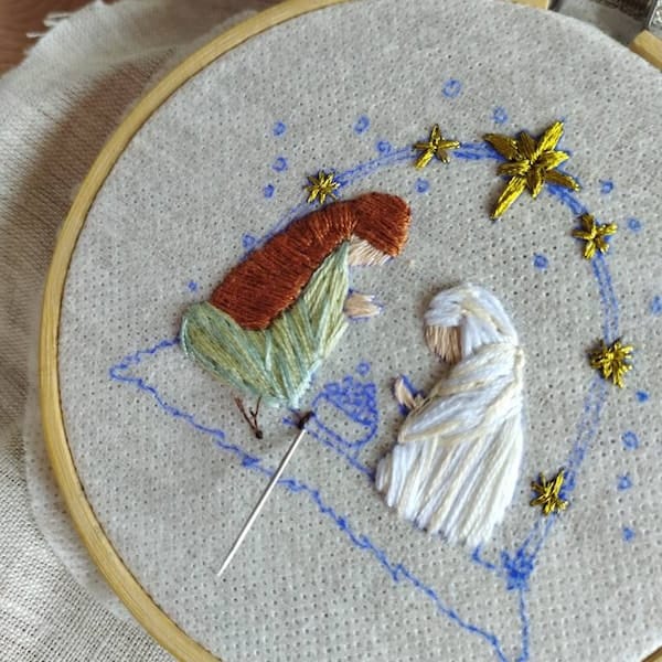 Customer photo review of Rubbyoo Embroidery Kit - Nativity Scene