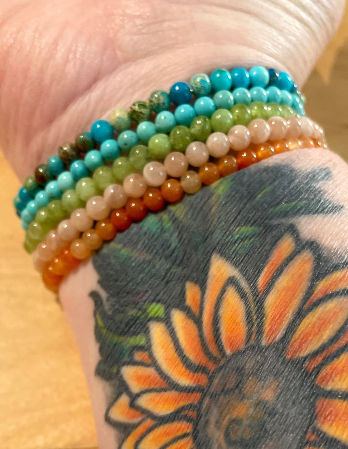 Customer photo review of Peridot Bracelet Mini