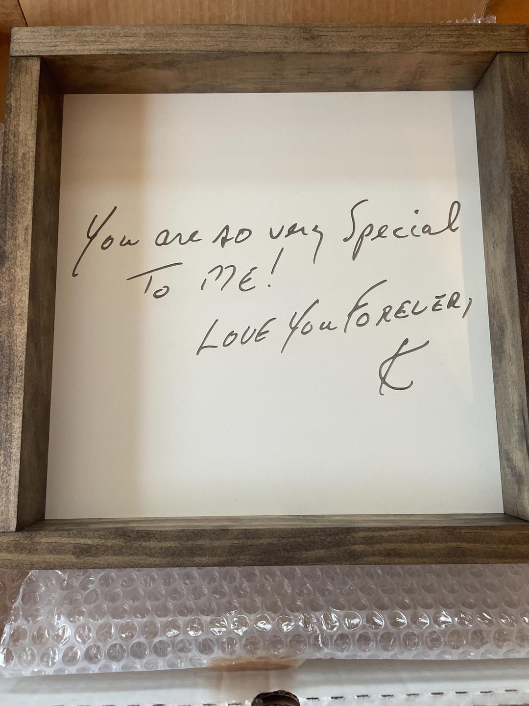 Customer photo review of Custom Handwriting Sign - Memorial Keepsake
