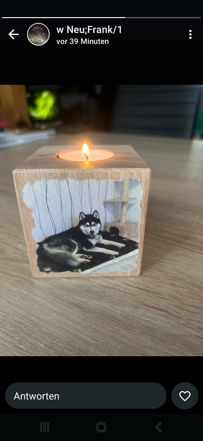 Customer photo review of Dein Foto - Individueller Kerzenwürfel