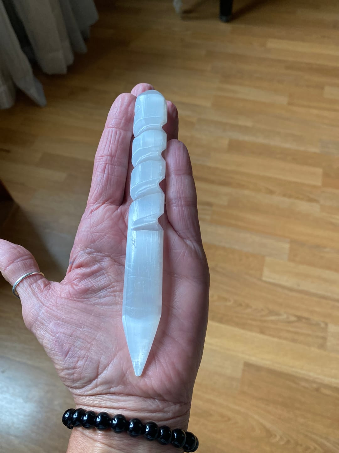 Customer photo review of Selenite Swirl Massage Wand
