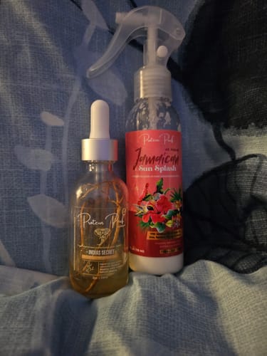 Customer photo review of Hair Transformation Bundle- Moisturizes, Detangles, Drastically softens and Grows! 3 Sizes