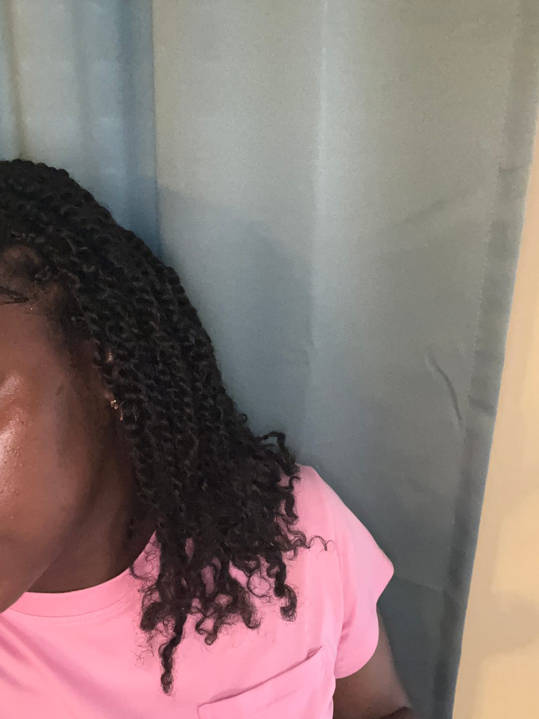 Customer photo review of Upgraded Natural Color Afro Kinky Bulk Human Hair (50g per pack)
