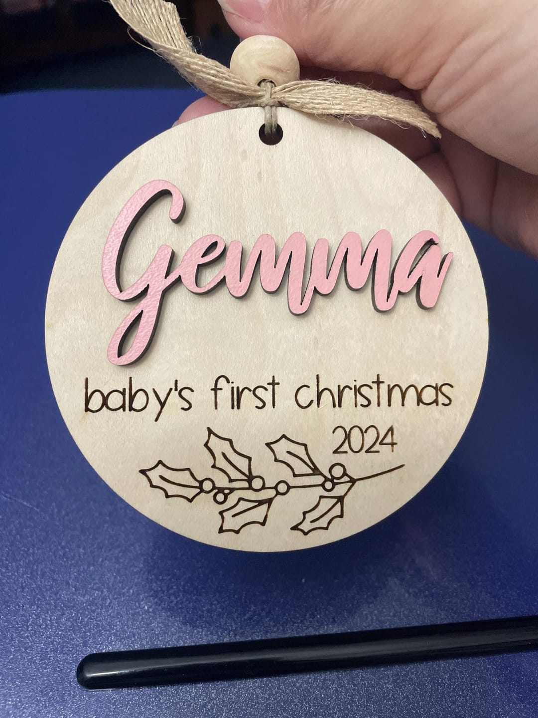 Customer photo review of Baby's First Christmas Ornament 2025