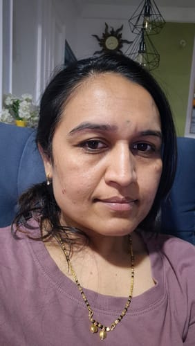 Customer photo review of Athena Solitaire Hoop Earrings