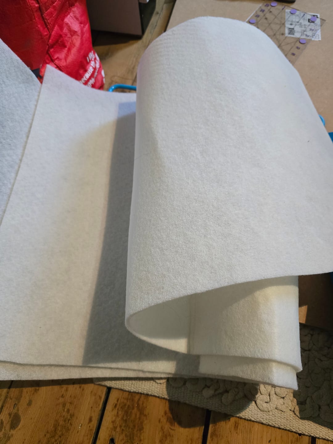 Customer photo review of 2 Metre Bag Wadding / Batting Bundle