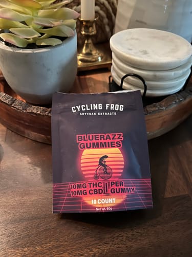 Customer photo review of BlueRazz Gummies, 10mg THC + 10mg CBD
