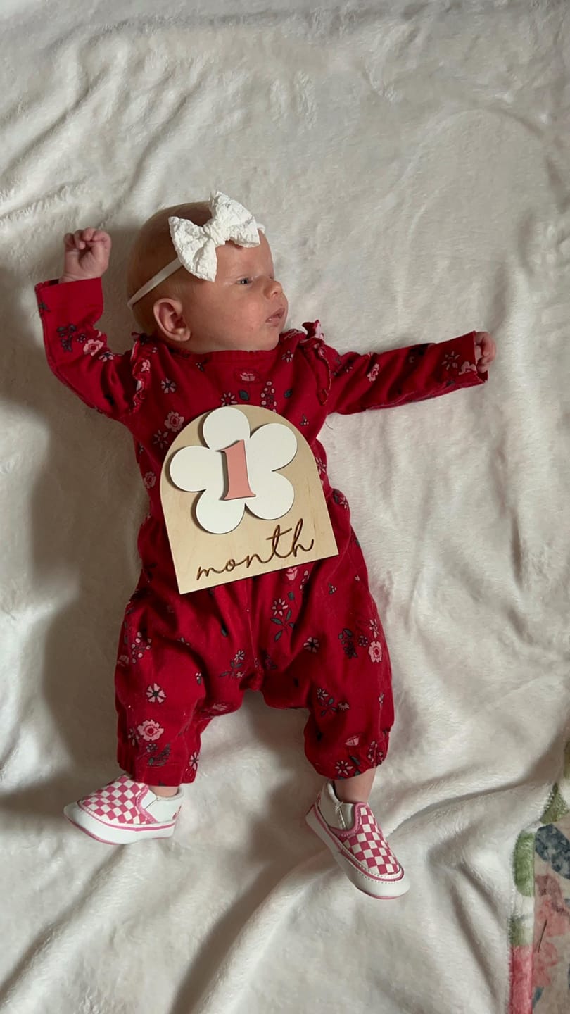 Customer photo review of Monthly Milestone - Boho Flower