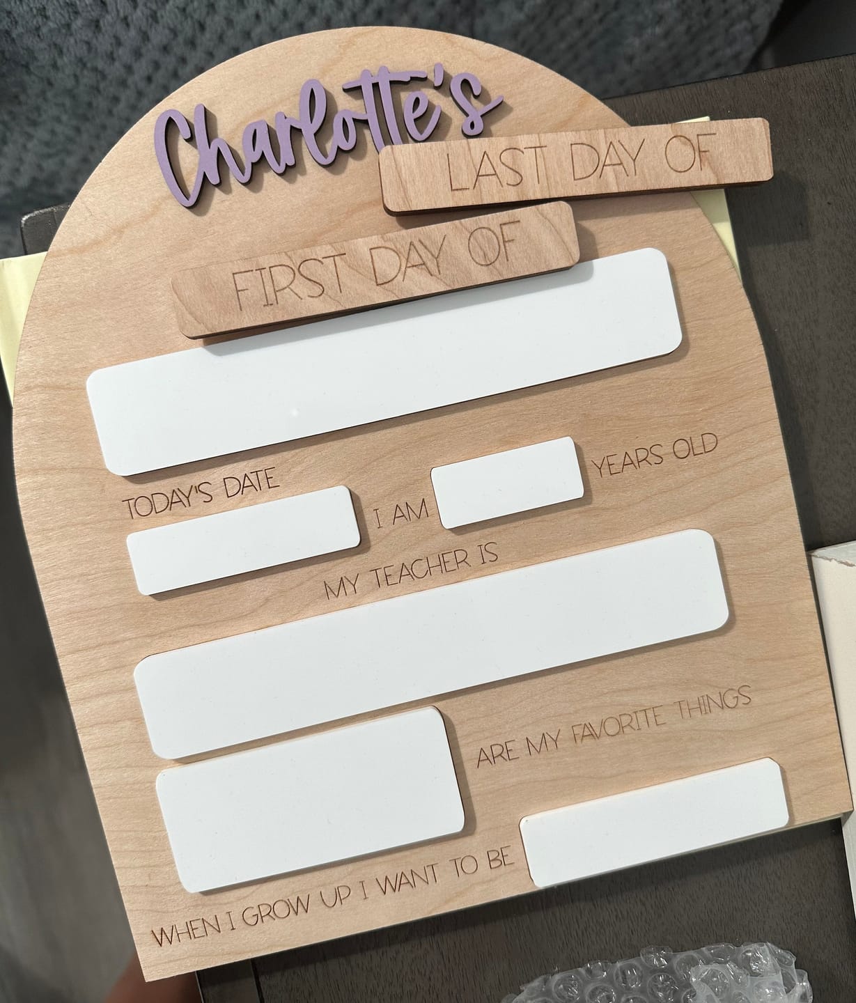 Customer photo review of First Day of School Sign