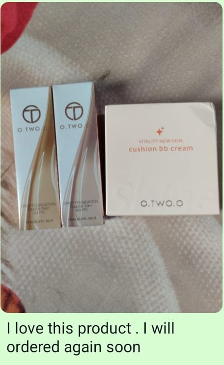 Customer photo review of O.TWO.O VITALITY NEW SKIN CUSHION BB CREAM