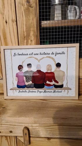 Customer photo review of Affiche Personnalisée - Famille Parents et Enfants