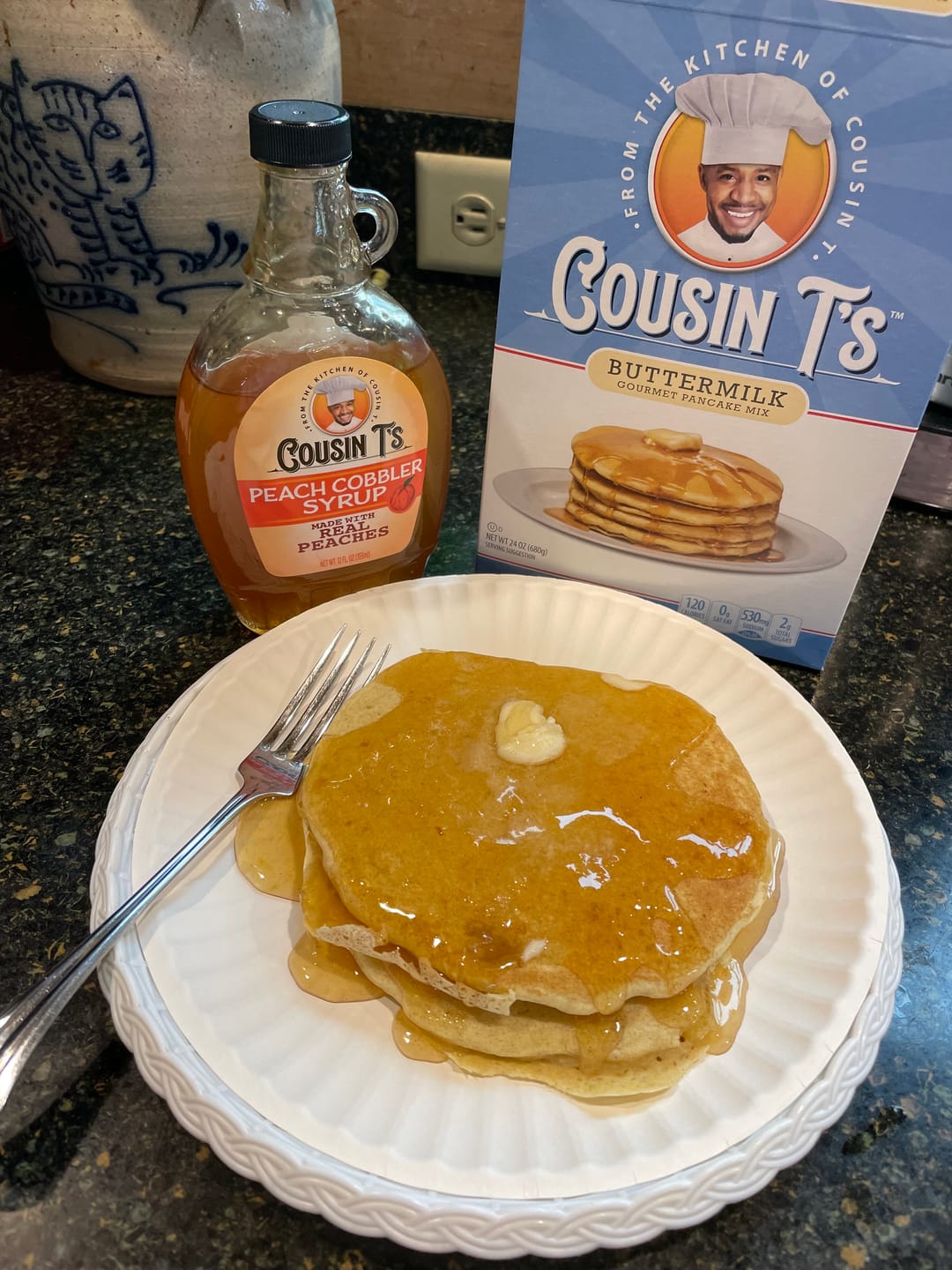 Customer photo review of Cousin T's Buttermilk Gourmet Pancake Mix