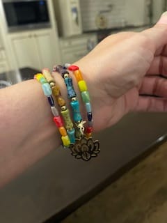 Customer photo review of Lotus Chakra Stretch Apple Watch Strap