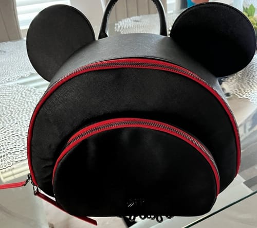 Customer photo review of Obsidian Mickey Anaheim Backpack
