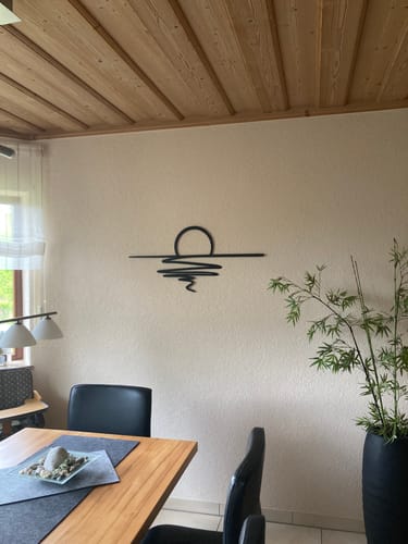 Customer photo review of Décoration murale en métal - Coucher du soleil