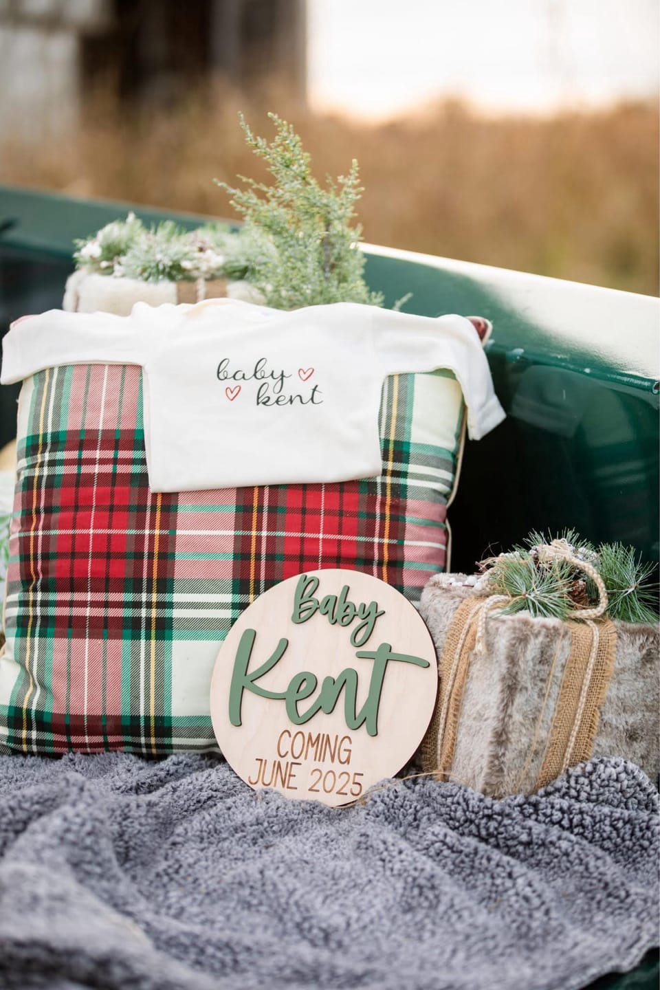 Customer photo review of Pregnancy Announcement Sign