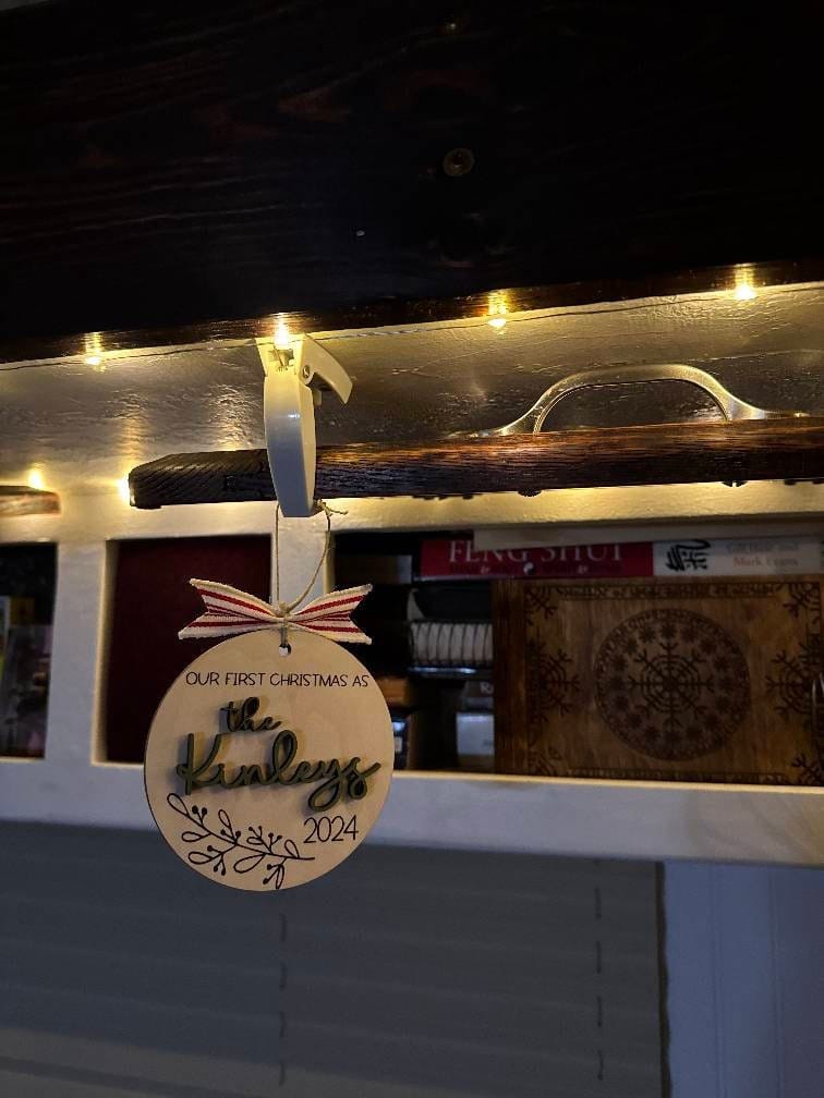 Customer photo review of Our First Christmas Married Ornament 2025