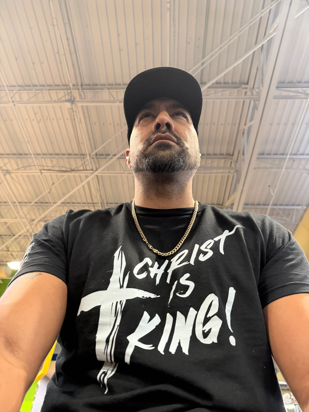 Customer photo review of Christ Is King T-Shirt