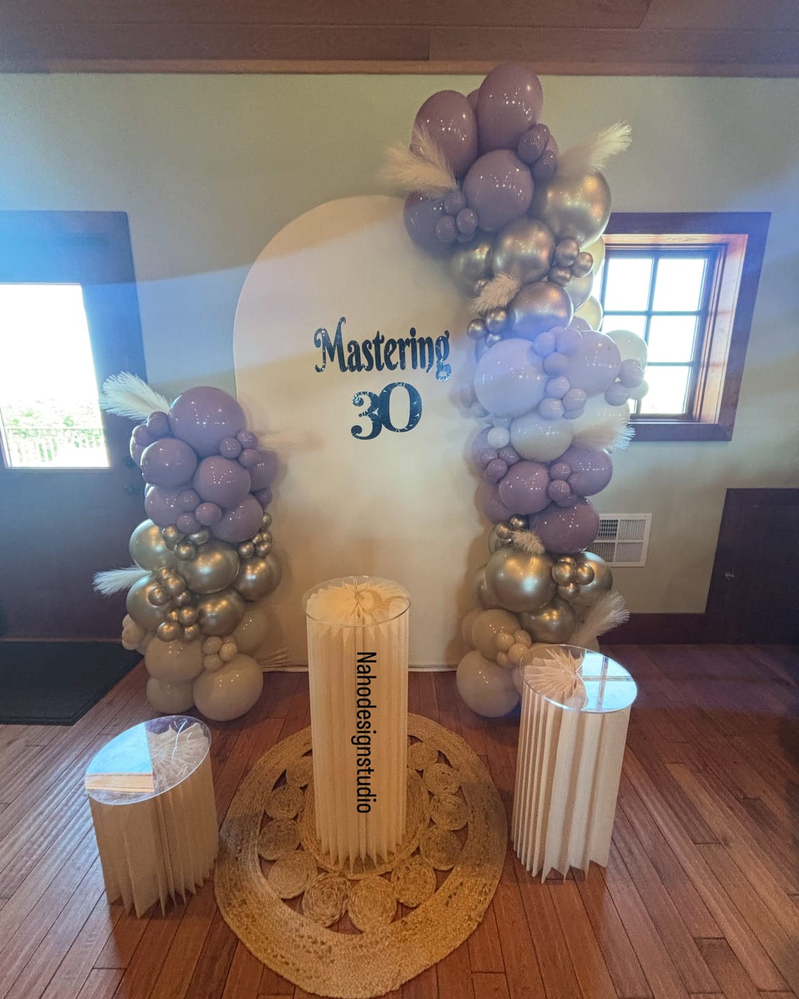 Customer photo review of 4*7Ft Aluminum Arch Backdrop Stand For Birthday Wedding Party Decoration